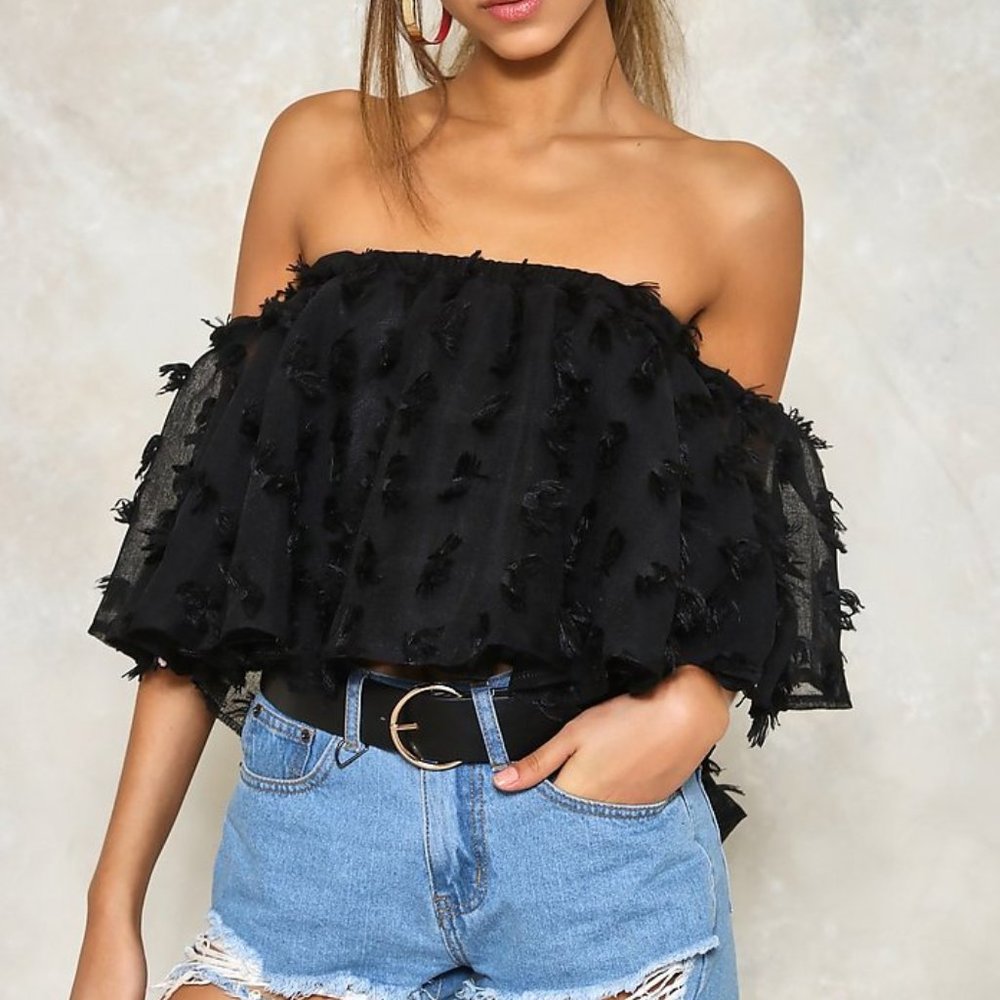 Nasty Gal Show Off-the-Shoulder Top